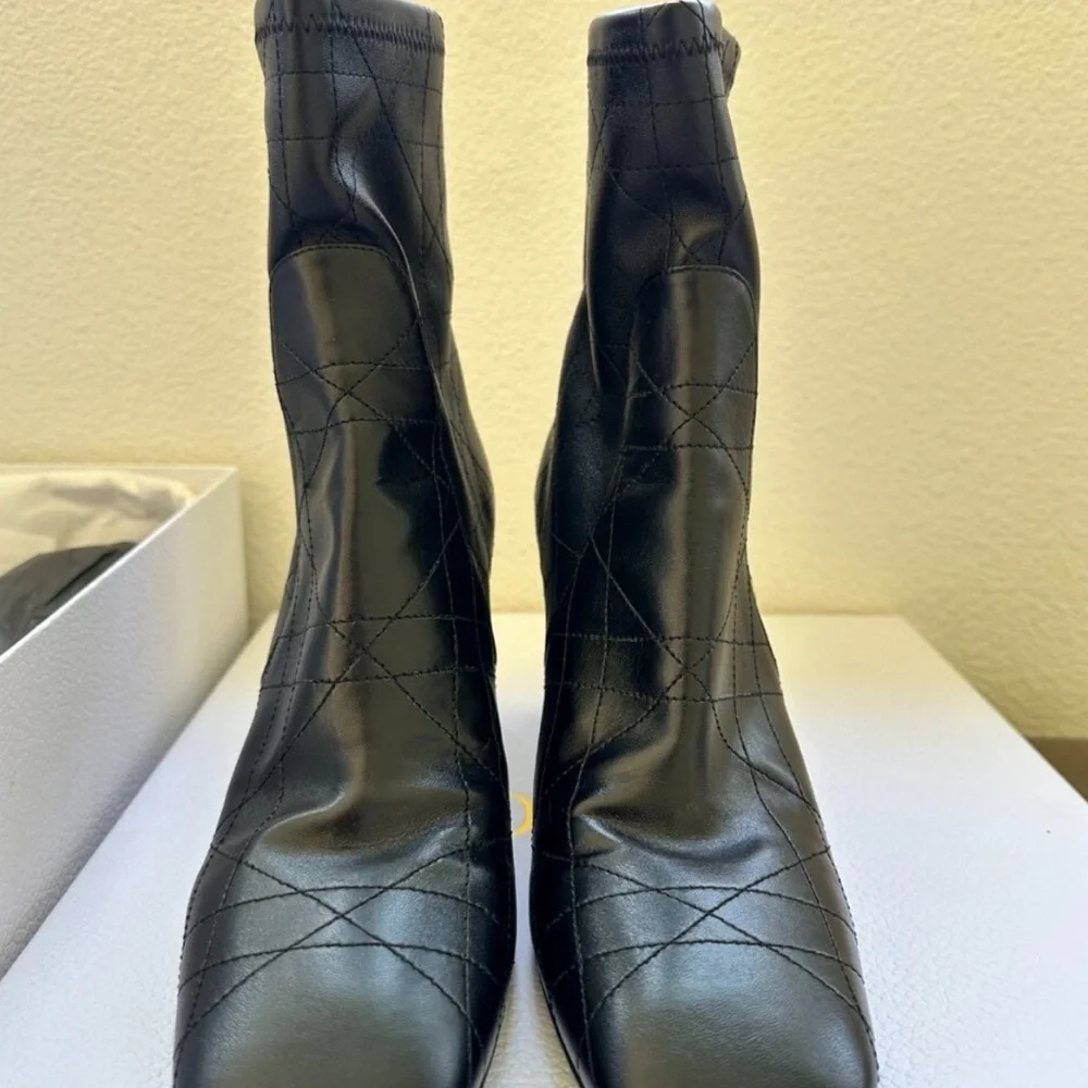 DIOR D-Shadow Heeled Ankle Boot shoes black new women size 40 us 10 - Picture 2 of 5